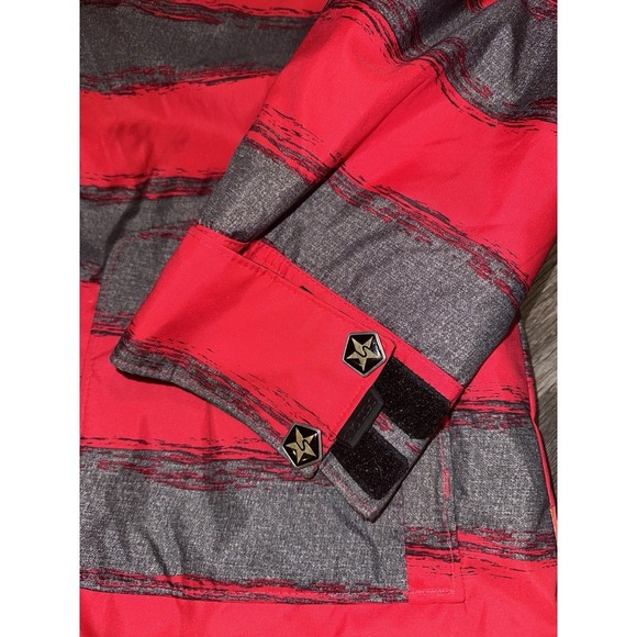 Sessions Terrain Recco Womens Sz XL Red Gray Stripe Jane Heather Snowboard Coat - Picture 8 of 16